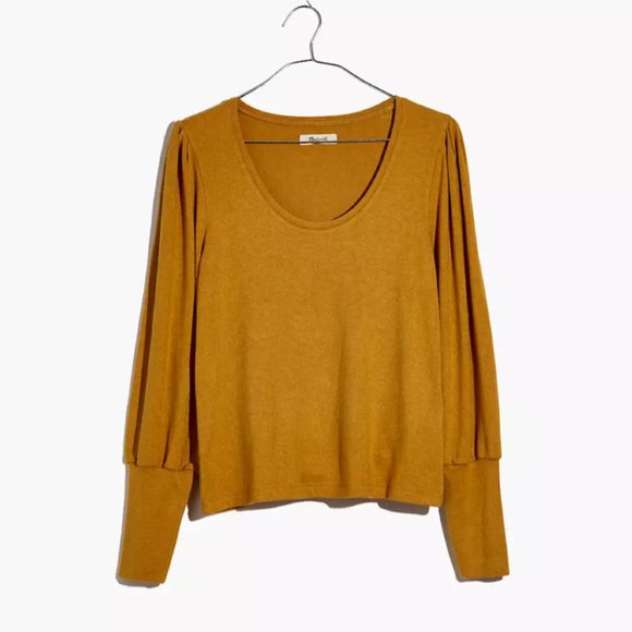 Madewell Tops - NWT Madewell Sweater -- Puff-Sleeve Scoopneck Top